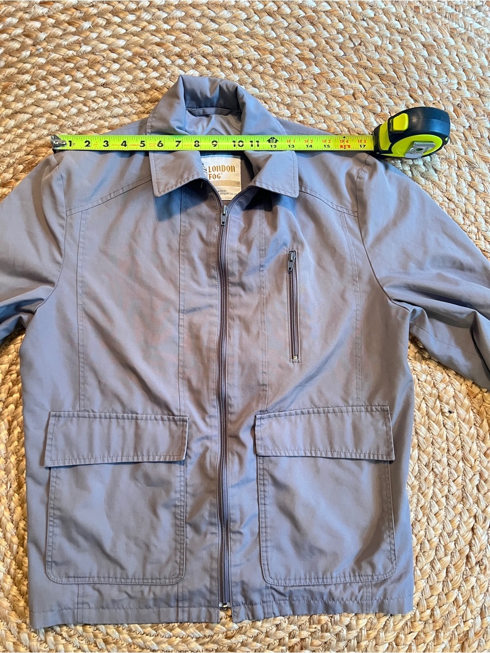 Vintage London Fog Gray Lightweight Zip Jacket Men’s 38 Reg M - Picture 9 of 9